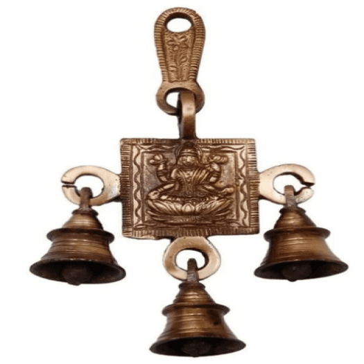 Brass Lakshmi Bells Wall Hanging