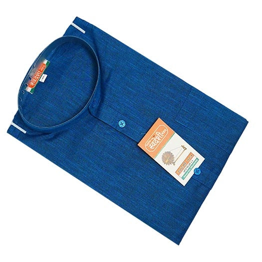 Nevy Blue Khadi Cotton Kurta