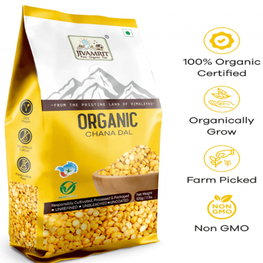 Jivamrit Organic Yellow Chana Dal
