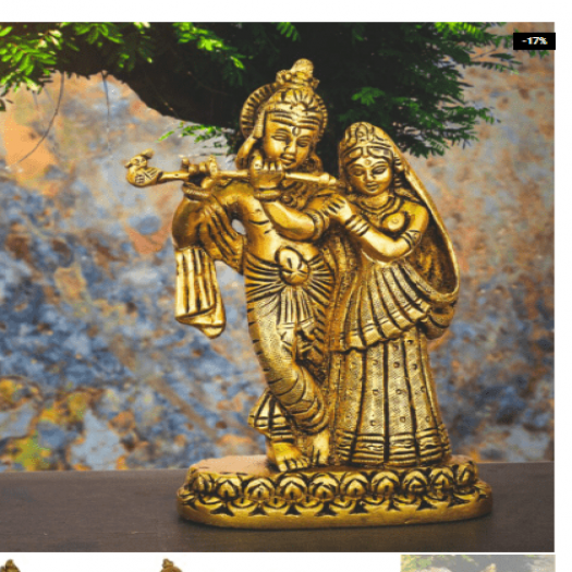 Brass Radha Krishna Idol