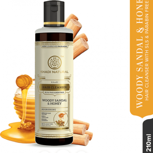 Khadi Natural Woody Sandal & Honey Hair Cleanser