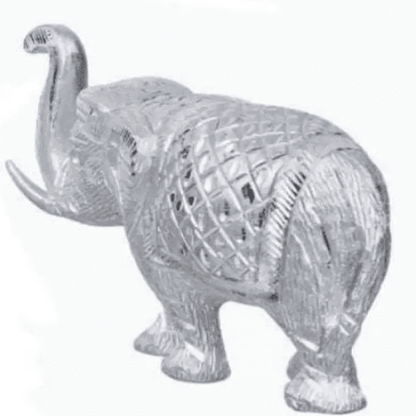 White Metal Elephant Statue
