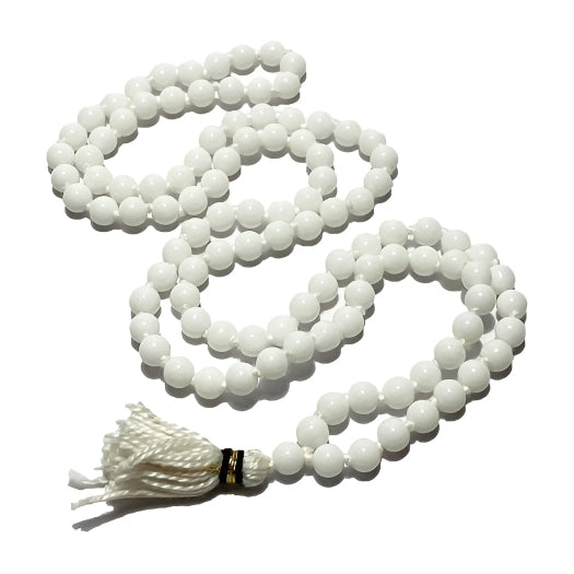 White Hakik Stone Mala