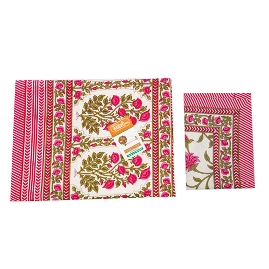 Cotton Print Bedsheet  With Pillow Cover (Single)