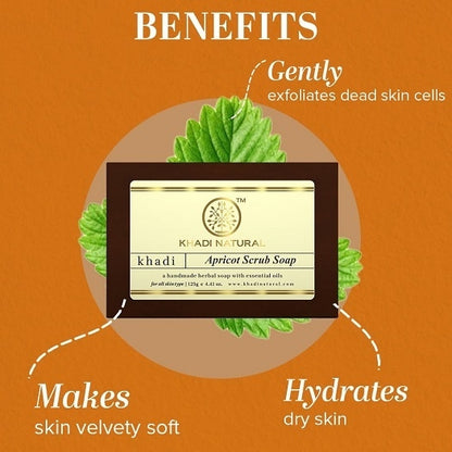 Khadi Natural Apricot Scrub Soap