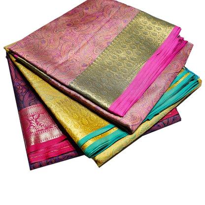 Kashmiri Pink  Silk Saree