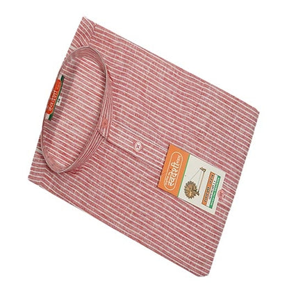Mens Khadi Cotton Linen Kurta (Full Sleeves)