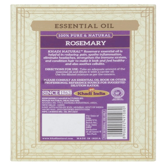 Khadi Natural Essential Oil (Rosemary)