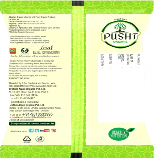 Pusht Organic Chana Dal