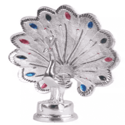 Peacock( Mor ) White Metal