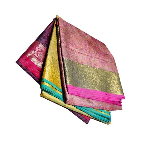 Kashmiri Pink  Silk Saree