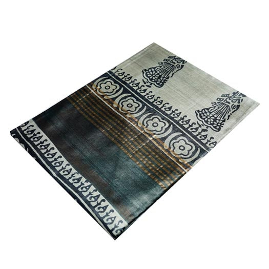 Black Tussar Silk Saree