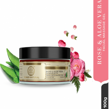 Khadi Natural Rose and Aloe Vera Face Massage Gel,