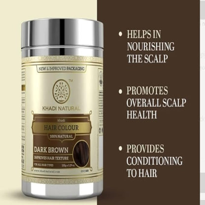 Khadi Natural Herbal Hair Colour Dark Brow