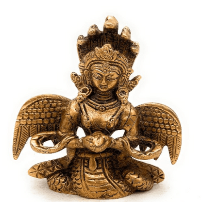 Brass Naga Kanya Statue