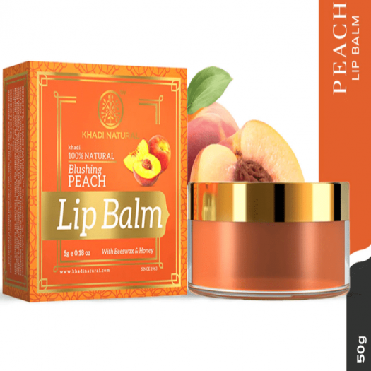 Khadi Natural Peach Lip Balm