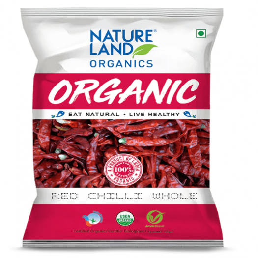 Natureland - Organic Red Chilli Whole (Laal Mirch Sabut)