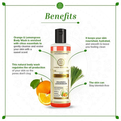 Khadi Natural Orange & Lemongrass Body Wash