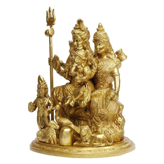 Brass Shiva Family Idol Shiv Parivar Statue