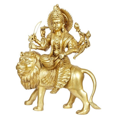 Brass Durga sherawali Maa