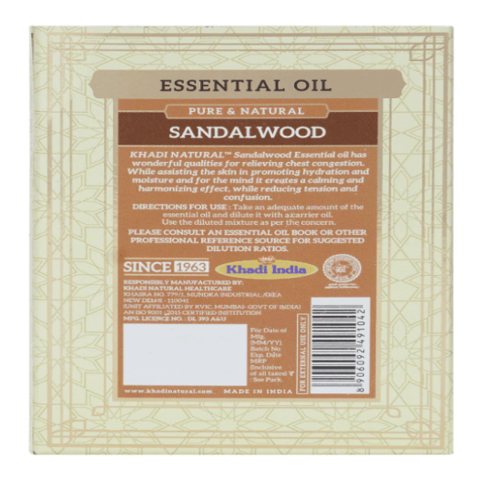 Khadi Natural Essential Oil (Sandalwood)