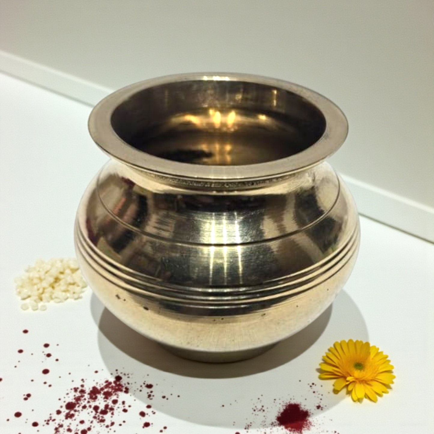 Pure Brass Pooja Lota | Handcrafted Engraved Kalash for Daily Puja